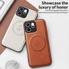 Wireless Charging Magnetic Case for OPPO Reno 14F Reno14 F 5G Protective Cover PU Leather Hard Back Shell Coque Funda