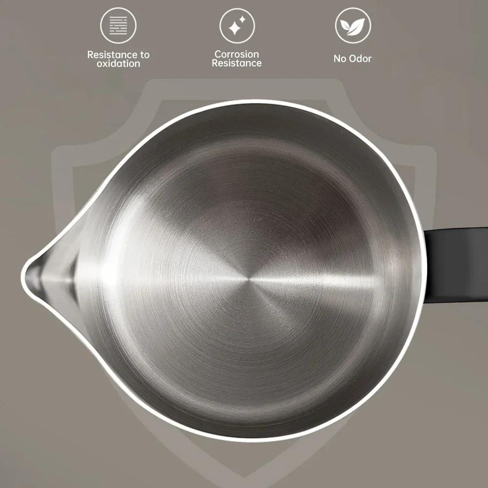 304 Stainless Steel Coffee Milk Frother 350ML with Measurement Scale Latte Art Pitcher for Espresso Steaming Cup