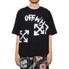 Off-White Paint Script Over Skate Short-Sleeve Tee Black/White Men Tops OMAA120F22JER0041001