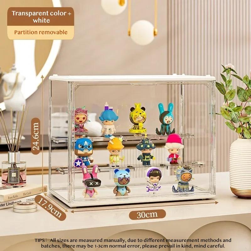 1Pc Acrylic Organizer for Collectible Figure and Blind Box Toy Large-Capacity High Definition Transparent Miniature Display Case