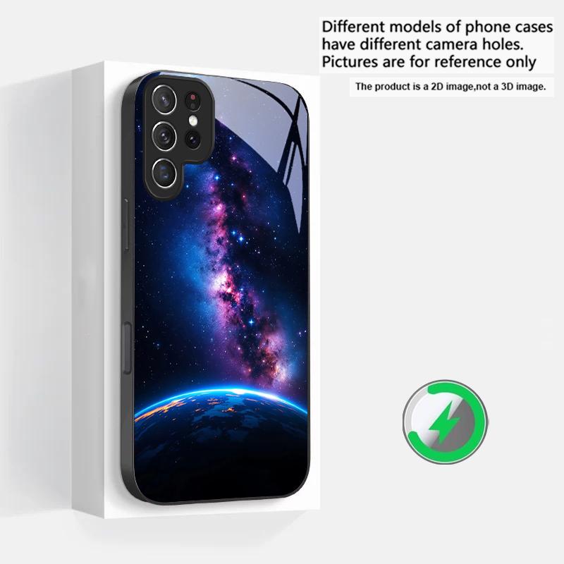 

Hot orange gold color Suitable For Samsung Galaxy S25 Ultra S20 FE S21 S22+ S23 Plus S24 S26 Edge magnetism Glass Phone Casee Galaxy S25 Ultra