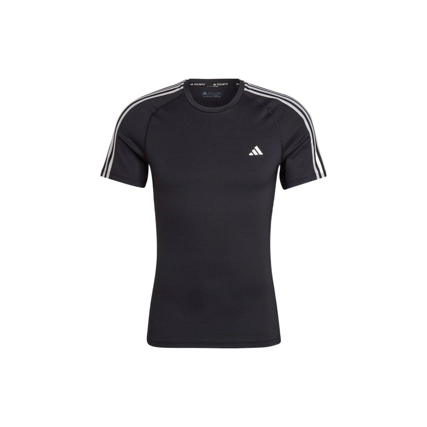 Adidas Techfit 3 svītru treniņu t-krekls