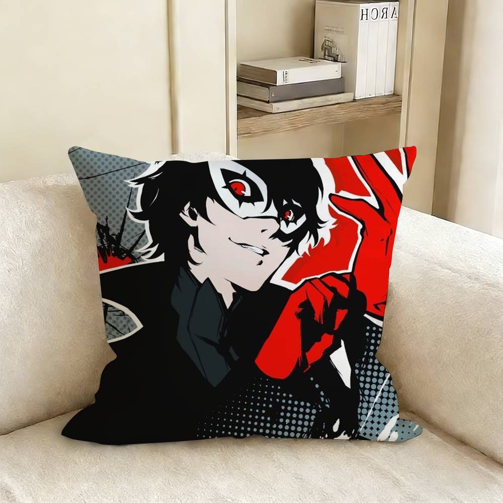 

PPersona 5 Anime Various Sizes Square Pillow Case For Car Home Bedchamber Decor 30X30cm