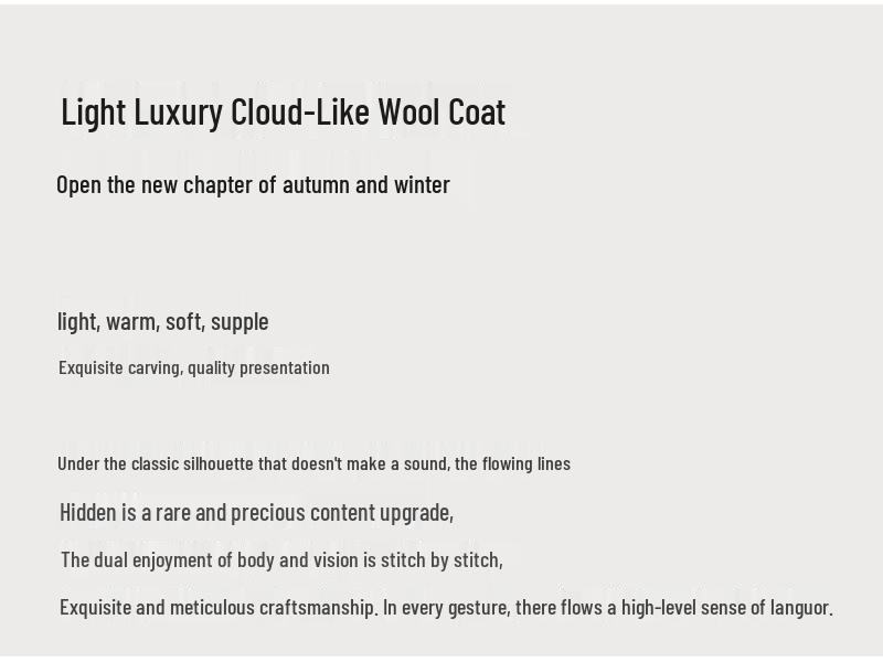 VICTORIA&VERA Women's Double-Breasted Long Woolen Coat