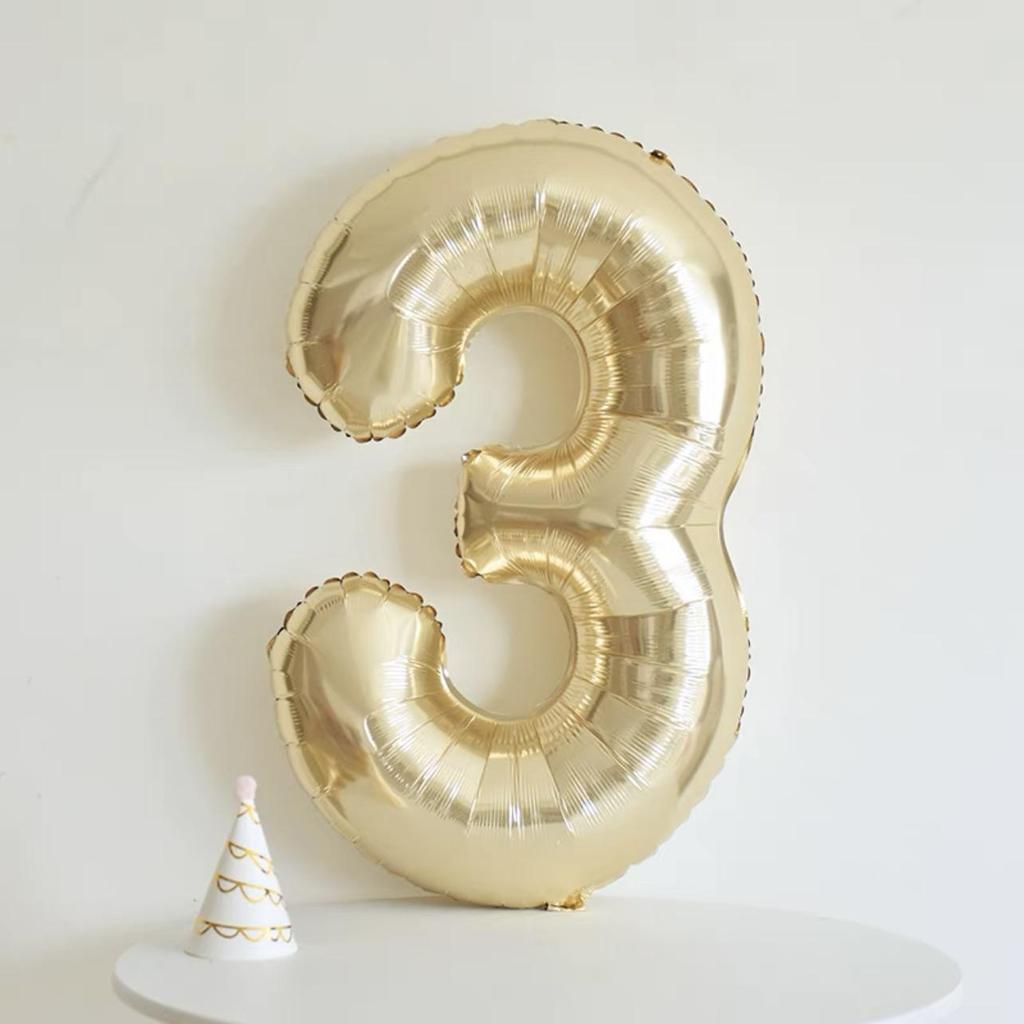 40-Inch Cream Number Balloon for Kids' First Birthday Party Decoration