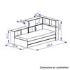 GAMI Erwan Children's Bed with Storage - White and Gray Decor - 90 X 200 Cm