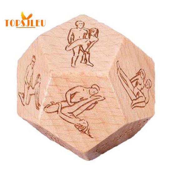 Date-Night-Würfel – Peppen Sie Ihr Liebesleben mit 18 aufregenden Yoga-Posen auf, vielseitige Yoga-Requisiten aus Holz, Jubiläumsgeschenk