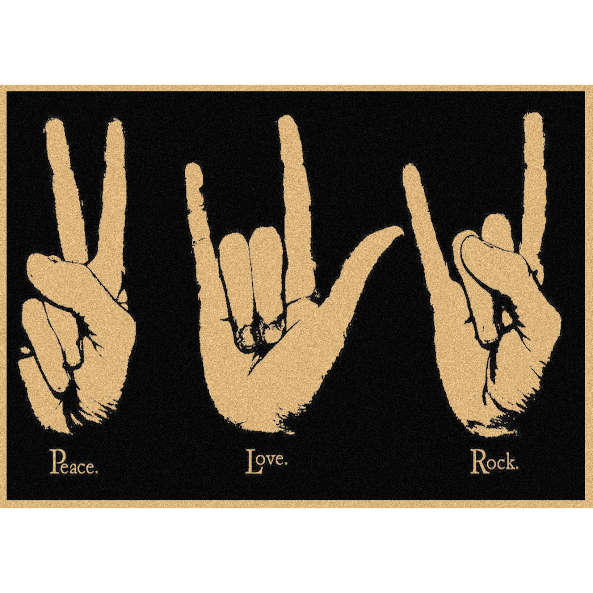 

Retro Rock Band Painted Faith Kraft Paper Poster for Bar, Cafe, and Restaurant Wall Decor - 302 42X29.7cm