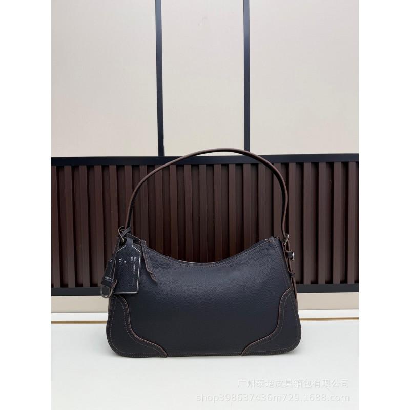 P Home Genuine Leather Underarm Bag Women's Head Layer Cowhide Single Shoulder Crossbody Versatile Fashion Hobo