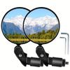 Bicycle Rearview Mirror 360° Rotatable Universal Cycling Handlebar Rear View Mirrors  Adjustable Wide Angle Mirror for Road Bike