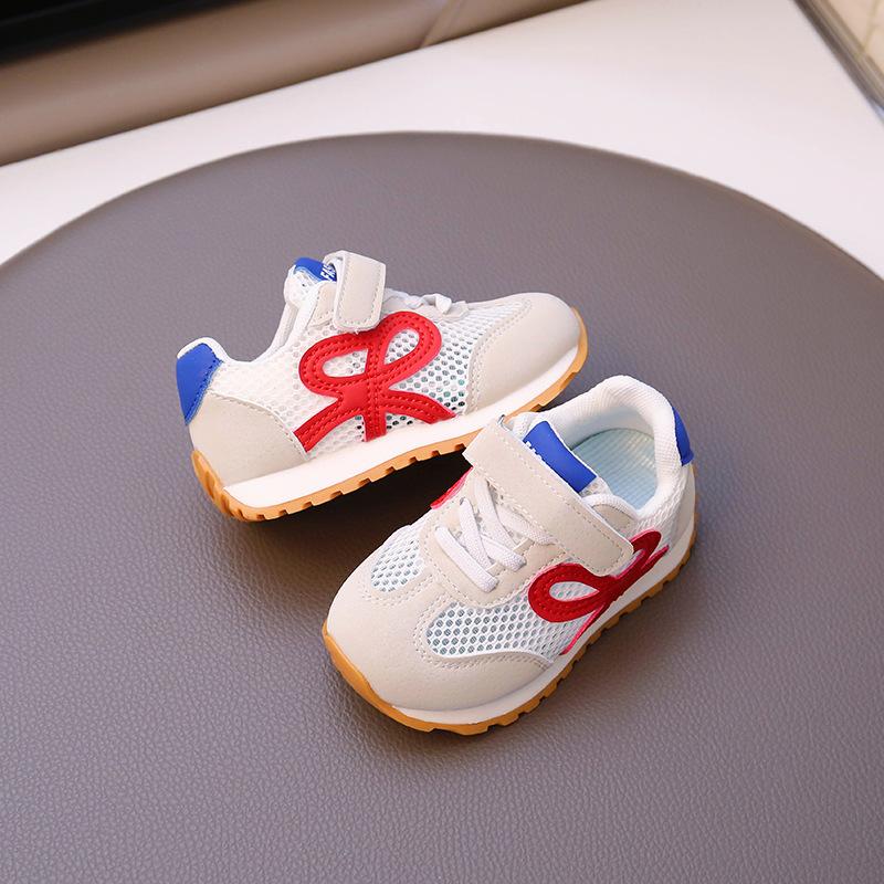 Children's Forrest Gump shoes spring and summer breathable mesh sneakers girls board shoes boys low-top running shoes baby white shoes