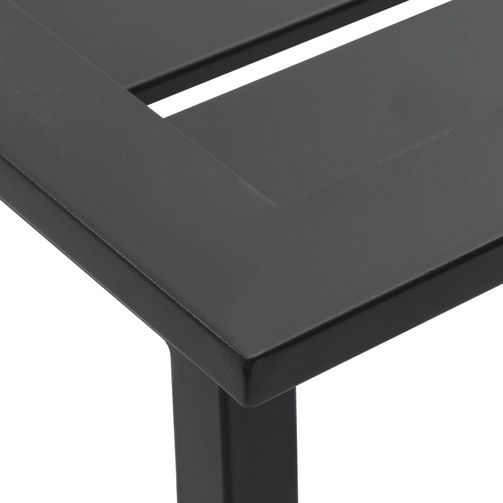 Bar Stool Set 2 pcs Black 38 x 38 x 80 cm Powder Coated Steel