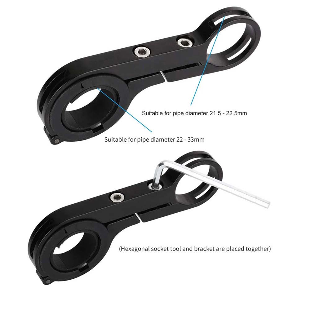 20cm Aluminum Alloy Bicycle Handlebar Extended Bracket Mountain Bike Front Light Bracket Extender Rack Parts