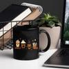 Halloween coffee mugs, black horror drinks and ghost designs, perfect for fall parties and coffee lovers