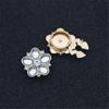 Shirt Button Cover Decorative Button For Women Wedding Accessories Rhinestones Flower Design Button Clip for Formal Shirt