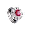 Love Red Corundum Ring Women's Talent European and American Style Light Luxury Versatile Talent Ring