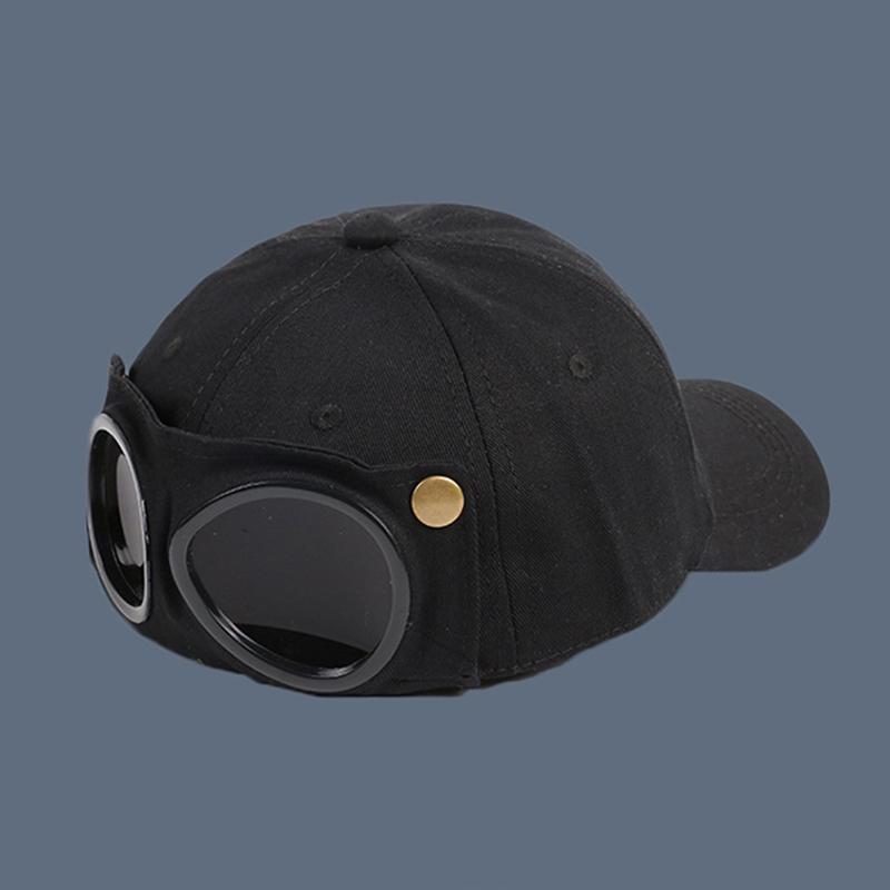 Hip Hop Aviator Hat With Sunglasses For Men Women Fashion Glasses Bonnet Summer Outdoor Sun Visors Fashion Punk Baseball Cap