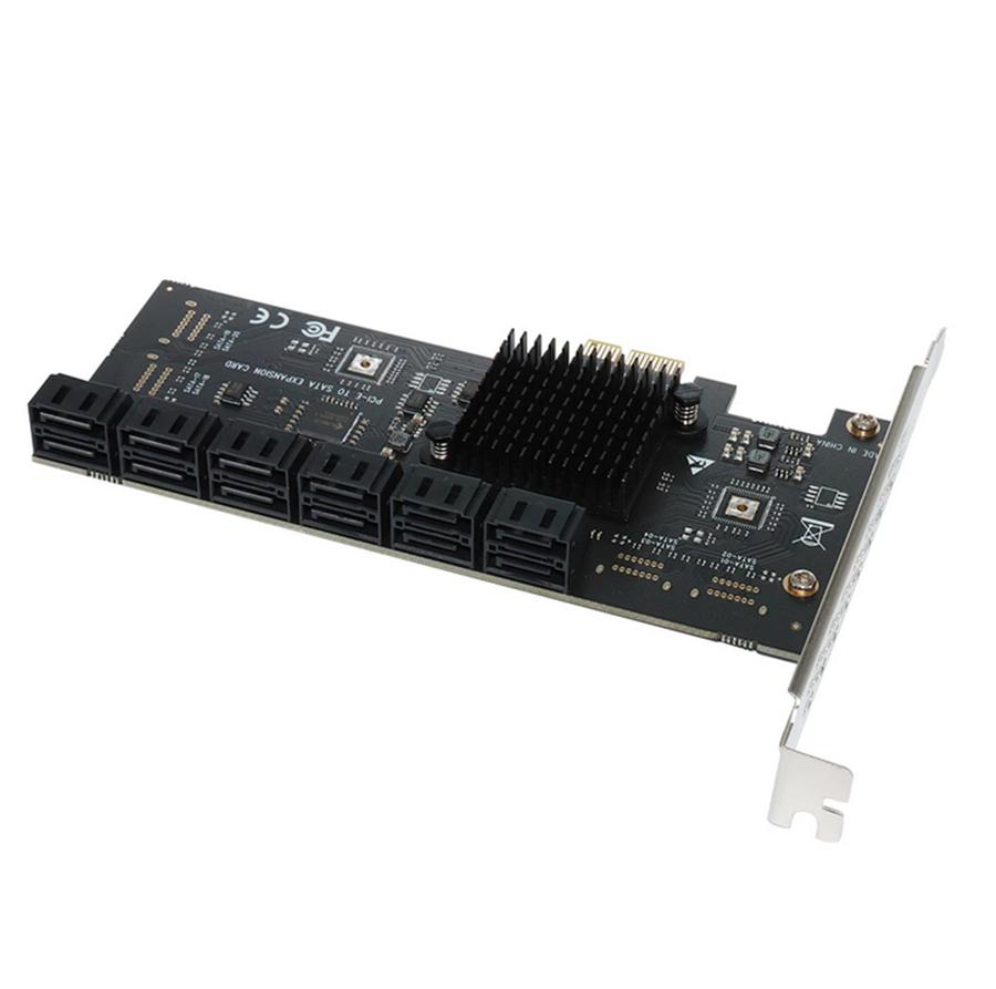 PCIE SATA Adapter Card 12 Port SATA 3 PCI Express X1 Expansion Card Riser Card