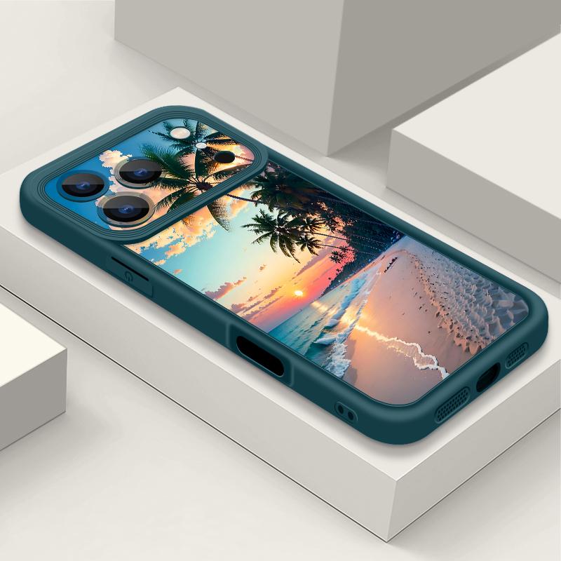 Coconut Tree Print TPU Phone Case For iPhone 17 Pro 17e 15 16 Pro Max 14 13 Pro Max 16e Shockproof Soft Silicone Back Cover