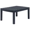 3 Piece Garden Dining Set Anthracite Plastic