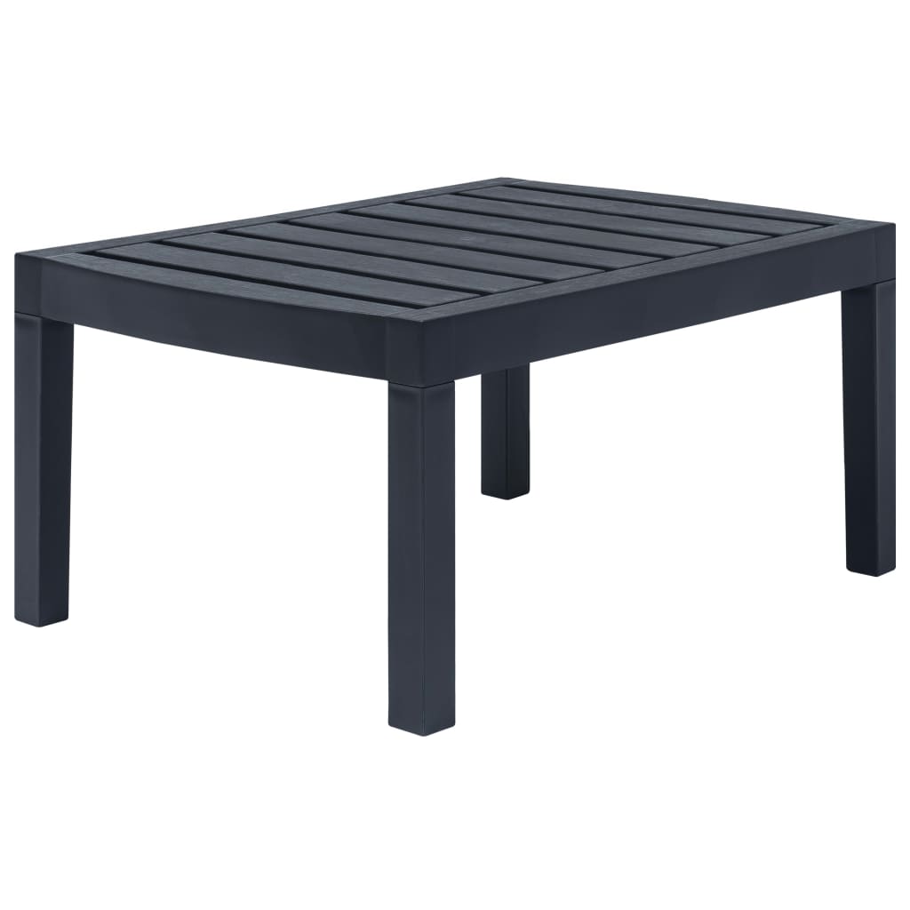 3 Piece Garden Dining Set Anthracite Plastic