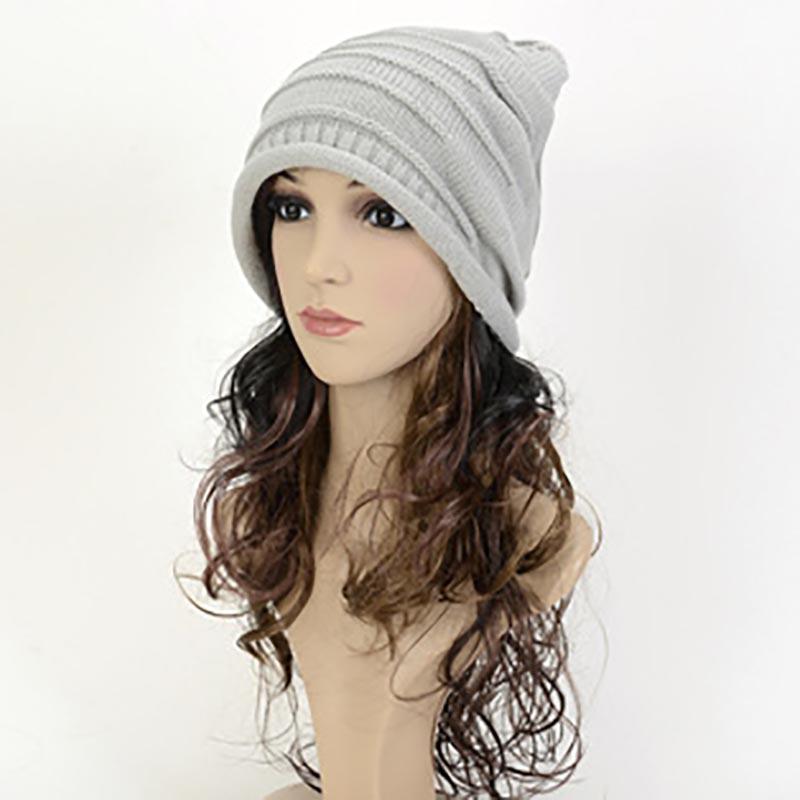 Fashion Warm Winter Knit Crochet Beret Braided Baggy Women Lady Beanie Hat Ski