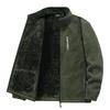 Autumn Winter Thick Fleece Warm Jacket Men Fashion Windbreak Stand Collar Coat Men Classic Casual Soft Shell Jacket Men