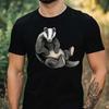 Unisexs Badger Motif Cotton TShirt Size XS To XL