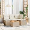 VidaXL Garden Lounge Set with Cushions 5 Pcs Beige Braided Resin 3223594