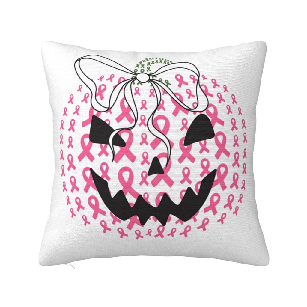 Tackle Breast Cancer Football Pillowcase Polyester Cushion Cover Gift Pillow Case Cover Home Zipper 40X40cm