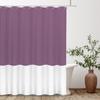 White Sage Green 2 Color Splicing Shower Curtain, Texture Fabric Bathroom Decor Waterproof Fabric Shower Curtian Sets With Hooks