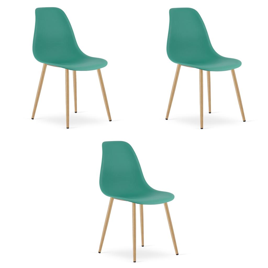 Wat Chair Green / Natural Legs X 3