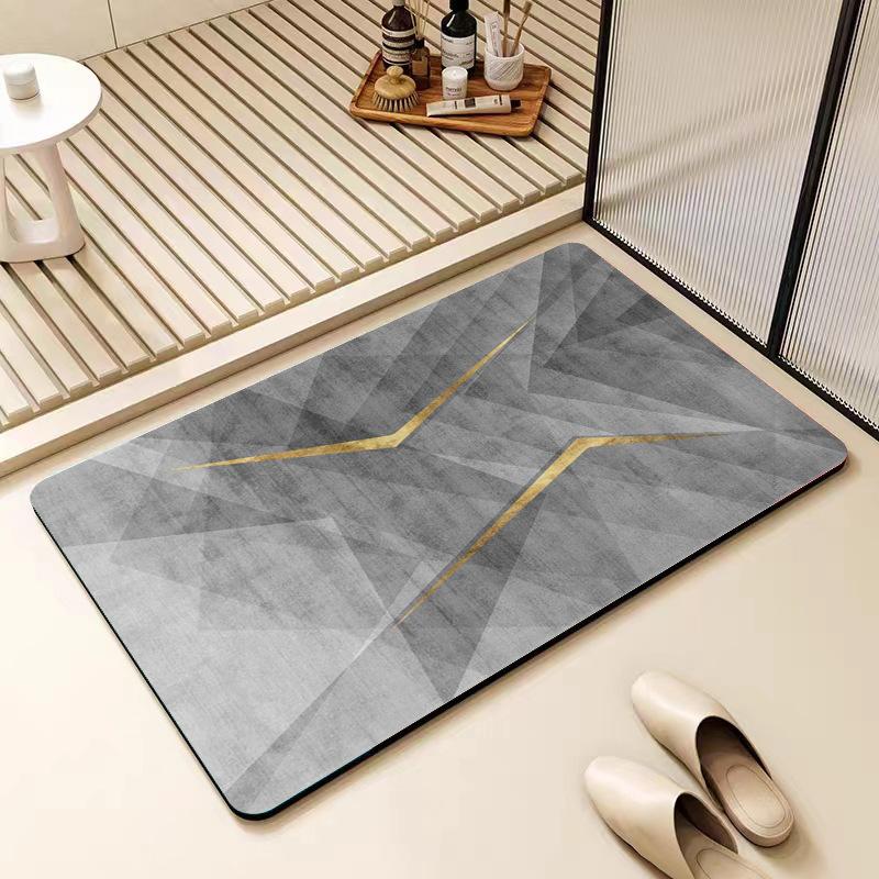 Alfombrilla nórdica sencilla de diatomeas para baño, antideslizante, absorbente para puerta de baño