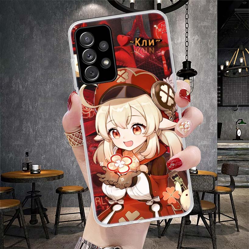 Genshin Impact Klee Phone Case For Samsung Galaxy A12 A22 A32 A52 A72 A02S A51 A50S A71 A70 A31 A20S Note 20 Ultra S10 A10S Gala