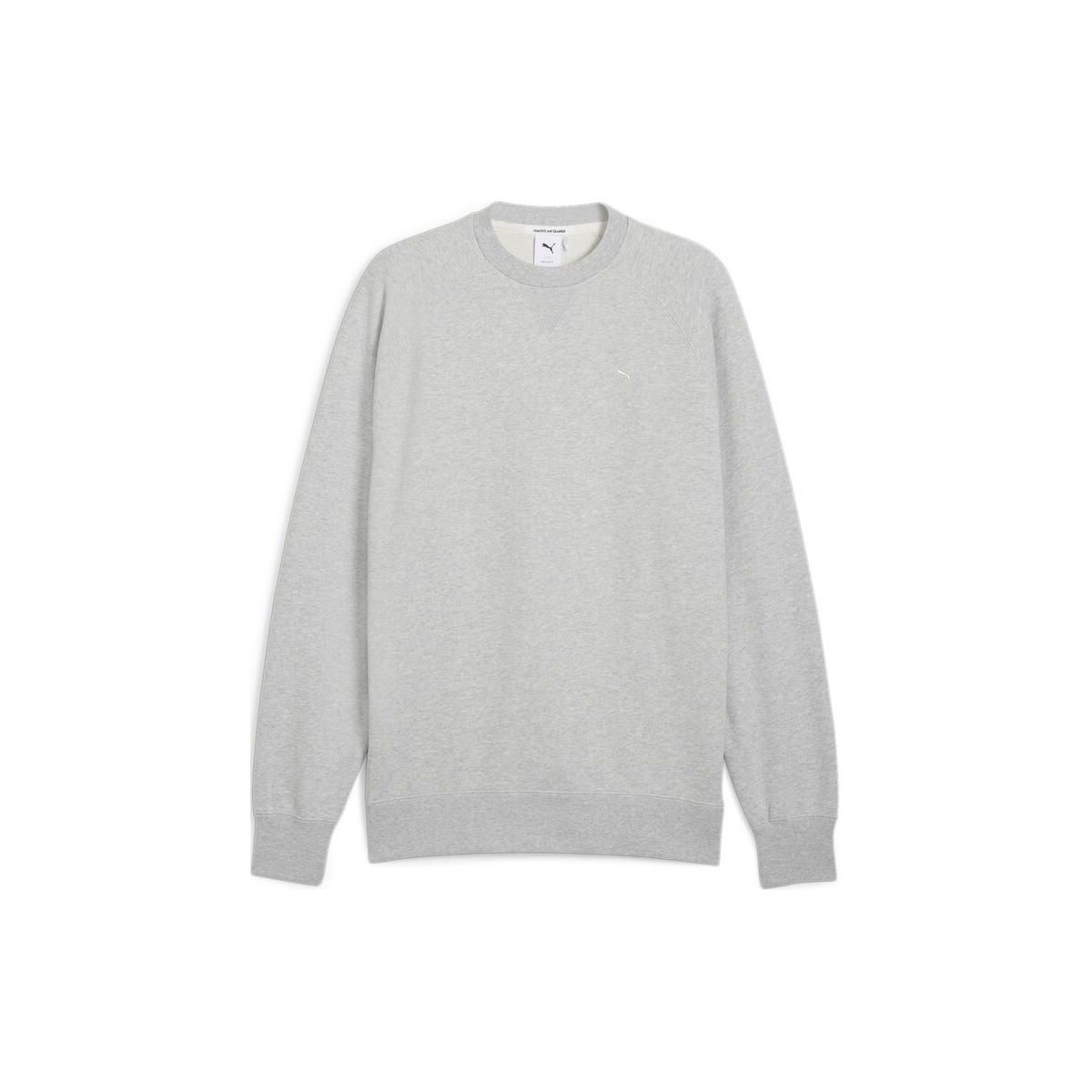 

PUMA Solid Color Sports Crew Neck Long Sleeve Sweatshirt Men sweatshirt Gray 624580-04 S