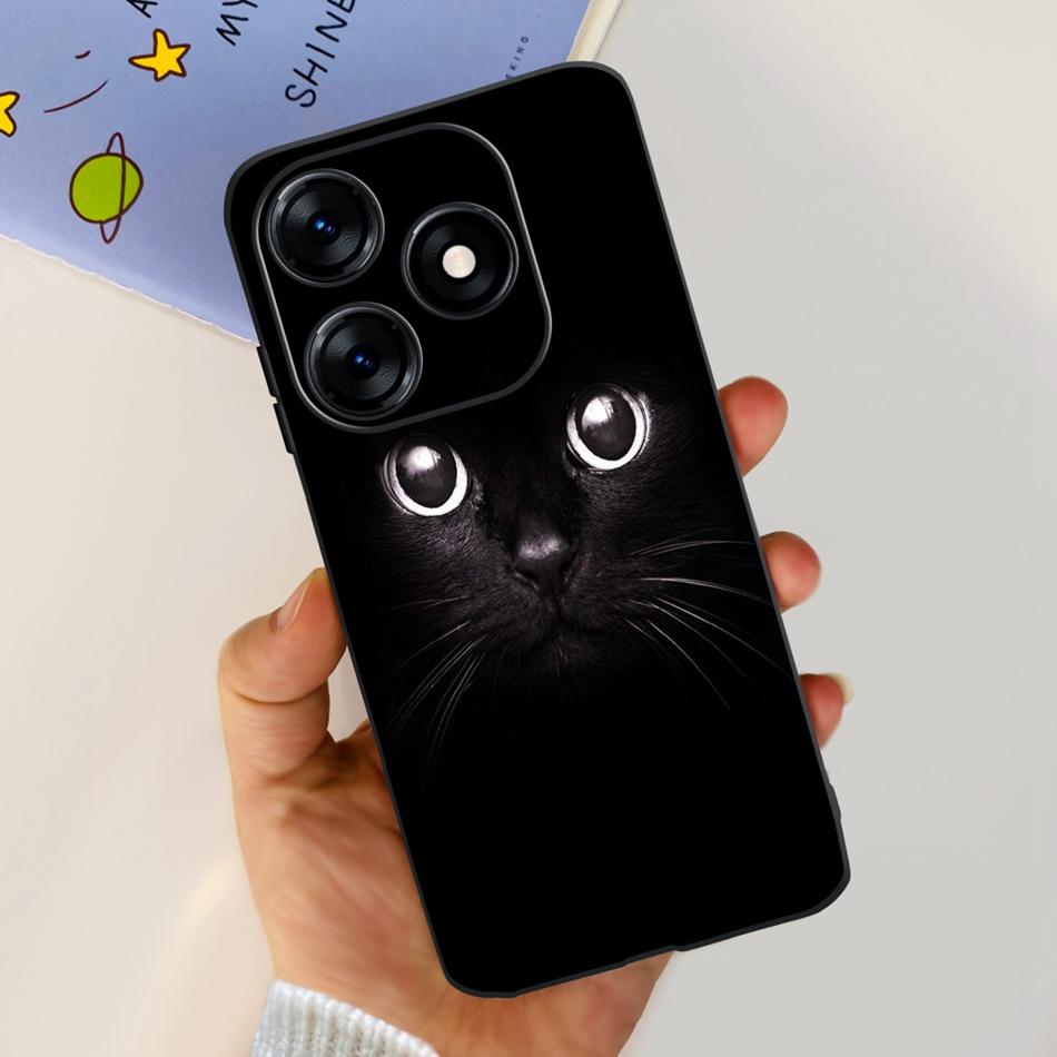 Phone Case For Tecno Spark 10 10C 2023 Fashion Flower Cat Butterfly Soft Silicone TPU Cases For Tecno Spark10 Spark10c KI5q KI5k