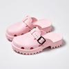 Women's Solid Color Cushioned Flatform Sandals, Slip-on Platform Slides, EVA Round Toe Garden Shoes, Platform Clogs for Women