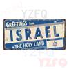 Israel Malmo Espoo Argentina Greetings From City Metal Sign Tin Plate Vintage Poster Garage Shop Home Decor 6x12 Inch KL-0200BB