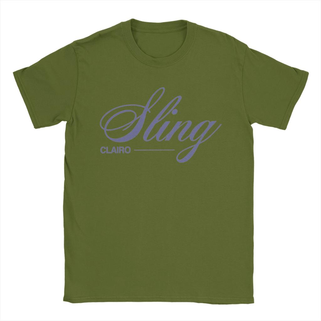 Clairo Sling Music T-Shirt Men Novelty Pure Cotton Tee Shirt Round Collar Short Sleeve T Shirts Adult Tops