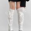Damen Bandage Overknee-Socken Anime Cosplay Kostüm Riemchen Oberschenkelhohe Strümpfe Lange Stiefelsocken Strumpfwaren