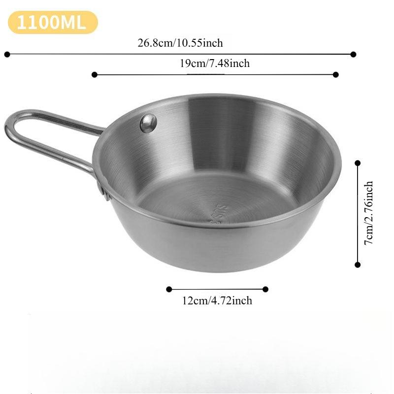 1PC tableware 304 stainless steel bowl with handle seasoning bowl