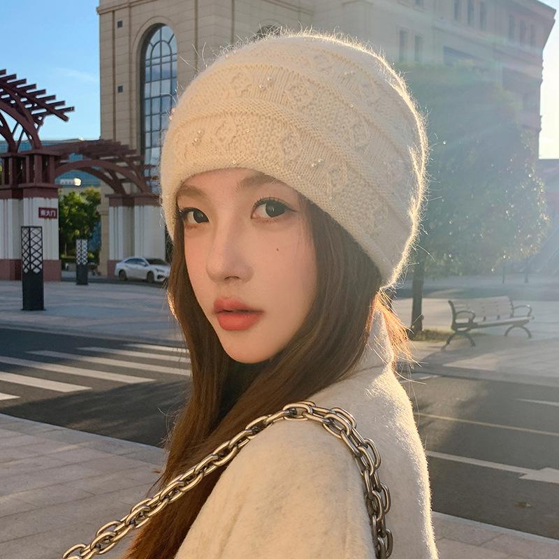 Winter Double-layer Thermal Hat New Fashion Middle-aged and Elderly Ear Protection Knitted Wool Hat