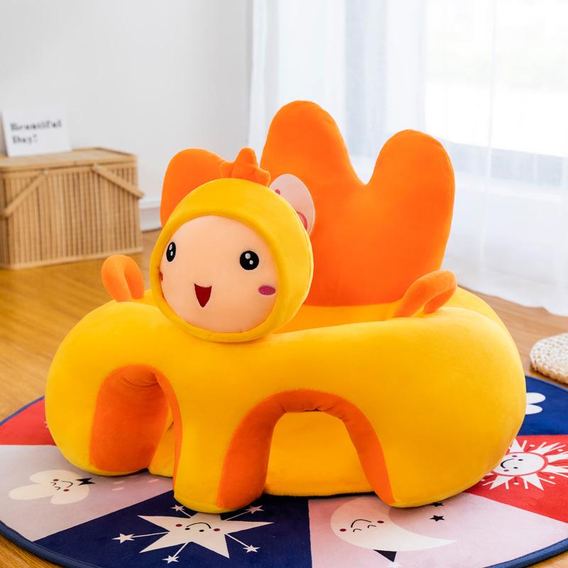 Cute Baby Sofa Support Seat Cover Plush Chair Learningto Sit Feeding Chair Comfortable Toddler Nest Puff Washable Without Filler
