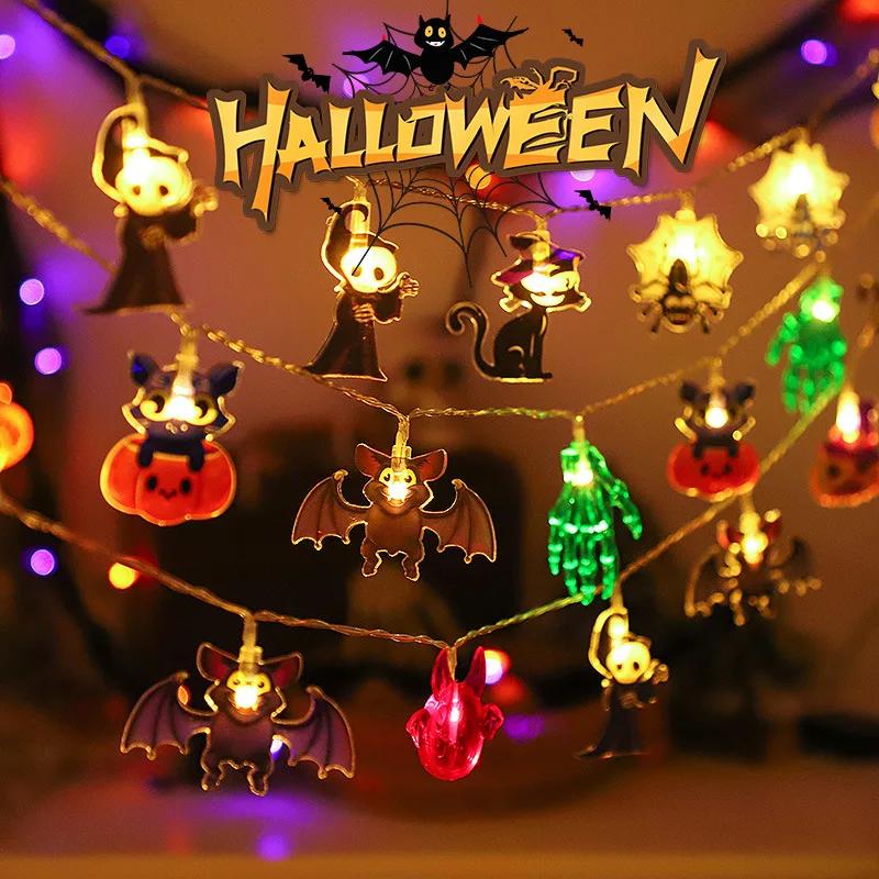 2025 Halloween Lantern String Scene Layout LED Pumpkin Lantern String Outdoor Festival Decoration LED Halloween Lantern String