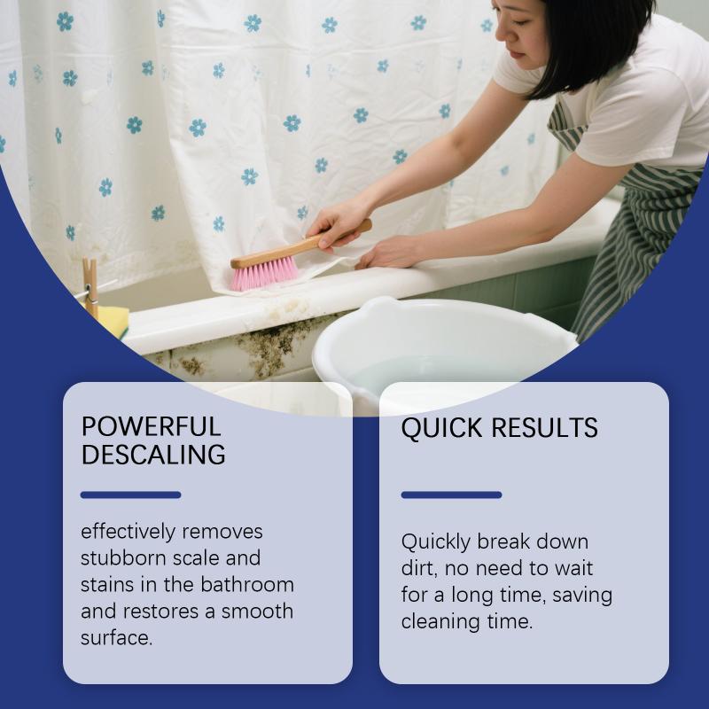 Bathroom Cleaner Powerful Descaling Liquid Removes Water Stains and Limescale for Sparkling Clean Surfaces Suitable for Home Restrooms