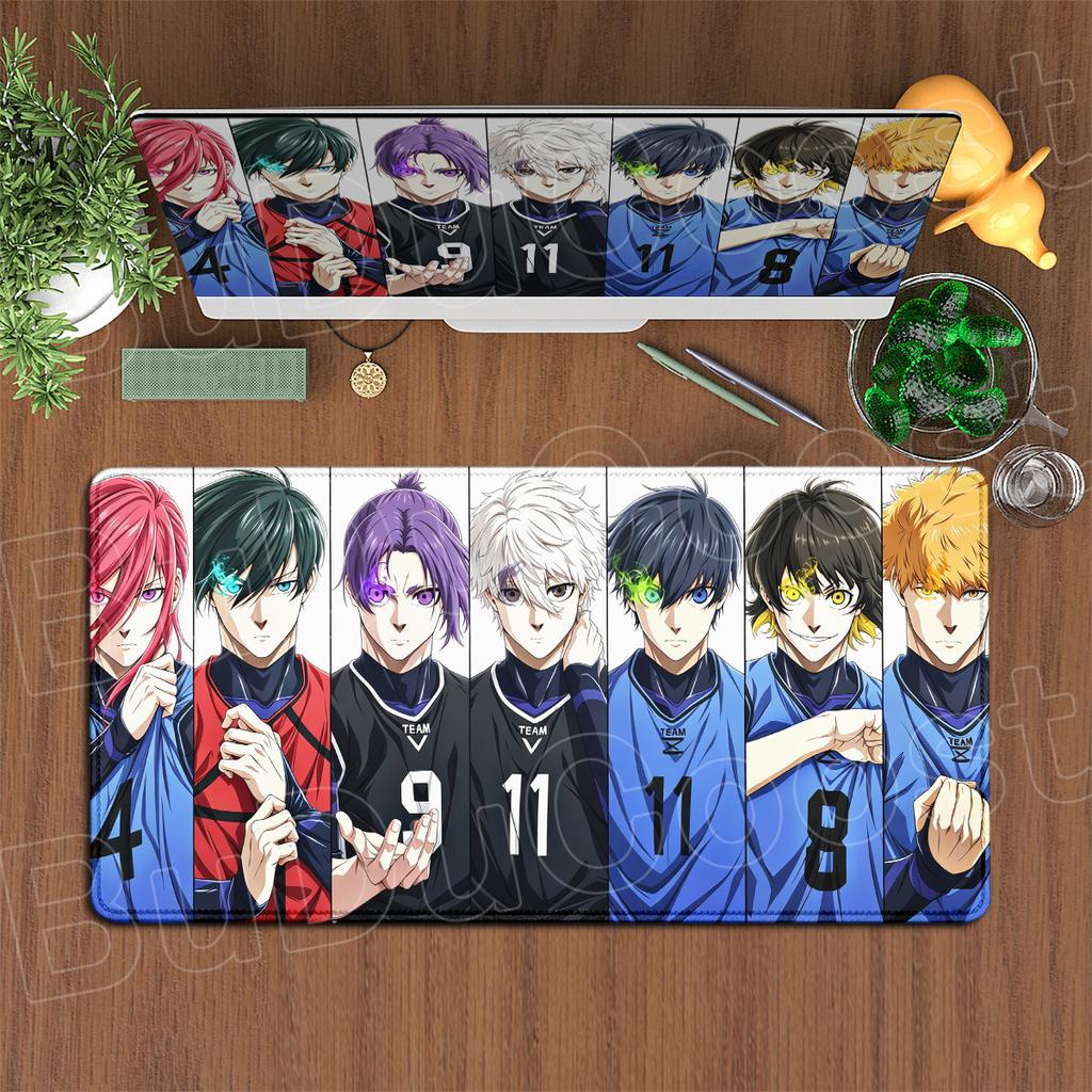 Isagi Yoichi Antypoślizgowa Gumowa Podkładka pod Mysz do Laptopa Gorące Anime Blue Lock Duża Gamingowa Biurowa Rozszerzona Mata na Biurko Akcesoria PC