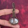 Regnbågsmånsten hänge koppartråd lindad gitarrhänge äkta ädelstenssmycken handgjort elegant hänge kopparsmycken presenter till fru