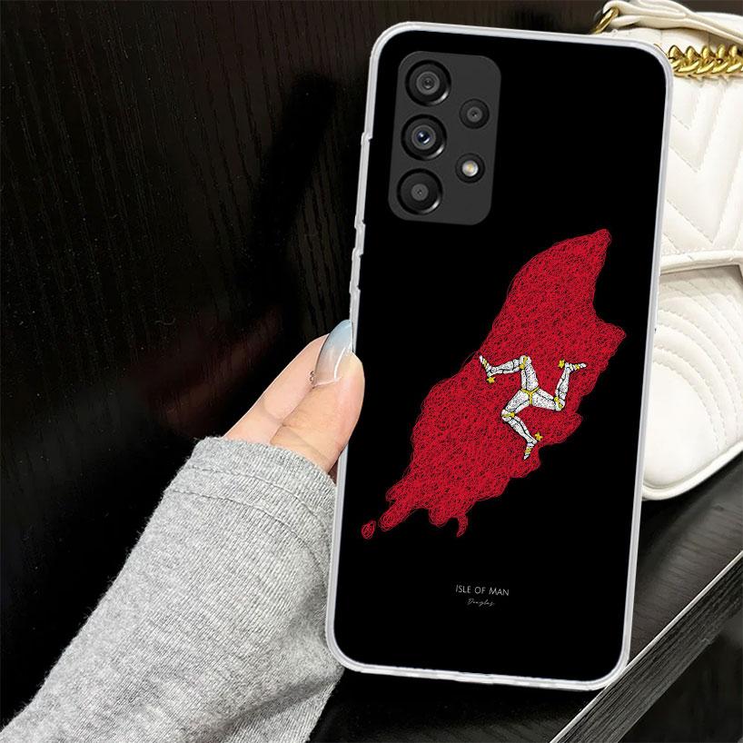 Isle of Man Coat of Arms Case for Samsung Galaxy A52 A42 A32 A22 A12 A51 A50 A02S Phone Cover A41 A31 A21S A40 A30S A20E A10S A7