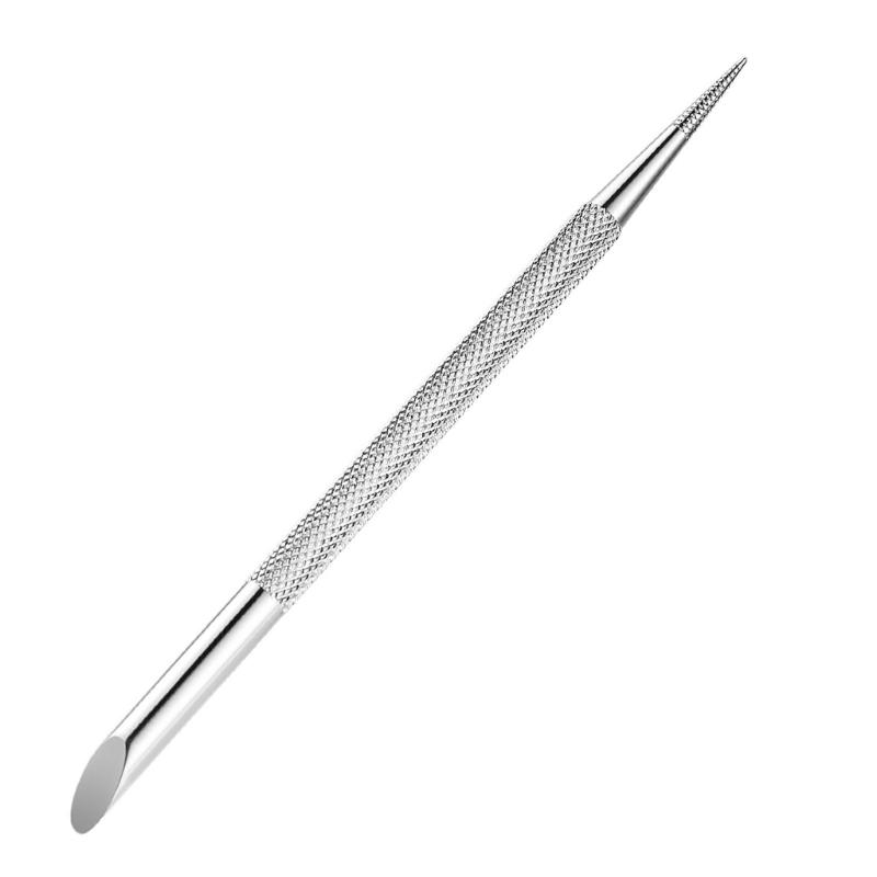 Double Ended Cuticle Pusher Remover Cleaner Nail Art Dotting Pen Stainless Steel Manicure Pedicure Nail Art Care Tool