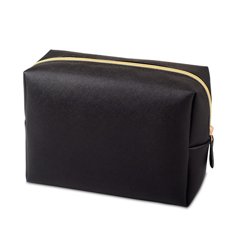 Portable Travel Zipper Cosmetic Pouch Water Resistant PU Leather Makeup Toiletry Organizer Bags for Women